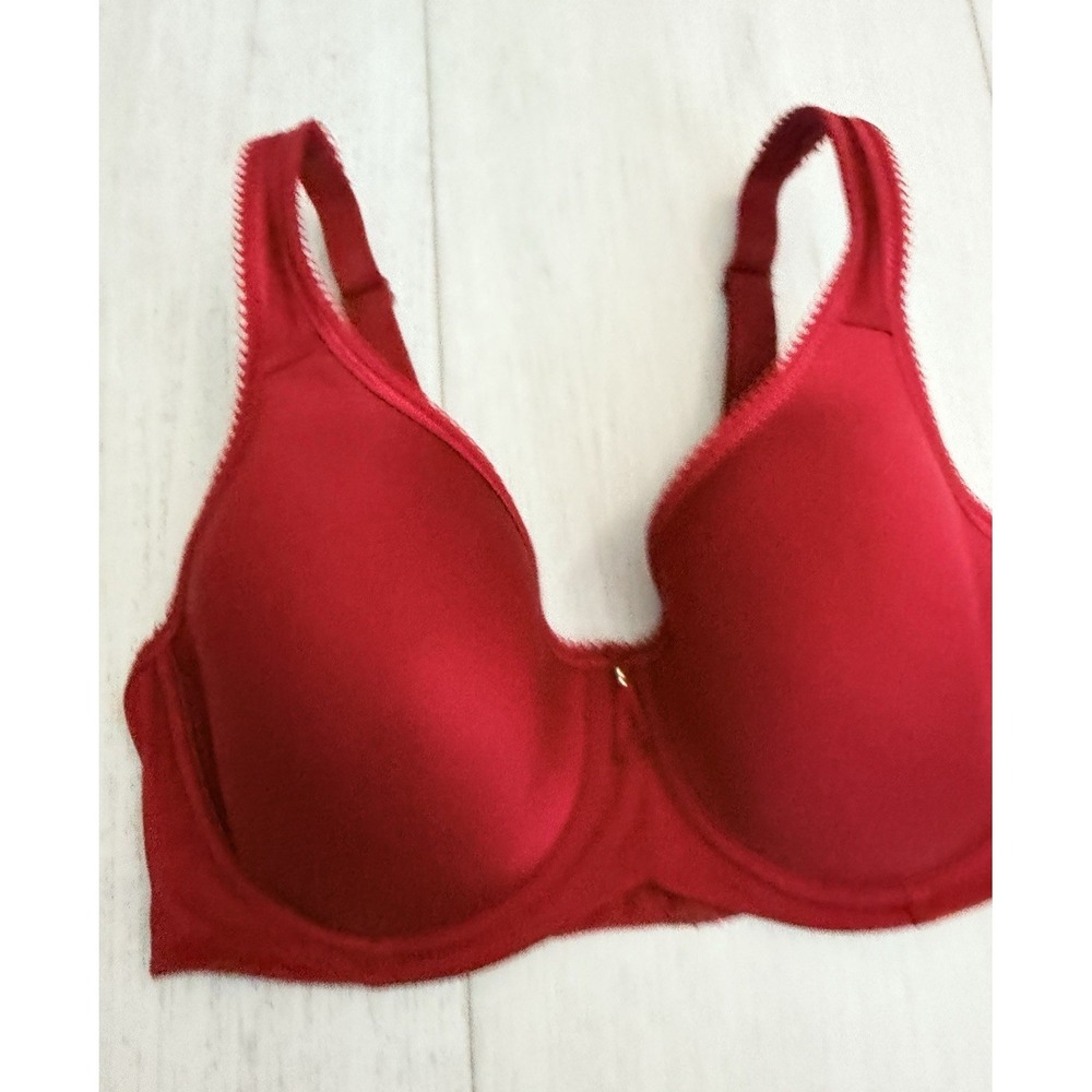 Wacoal 853192 Lined Basic Beauty Contour T-Shirt Bra Size 34D Red - Picture 2 of 4